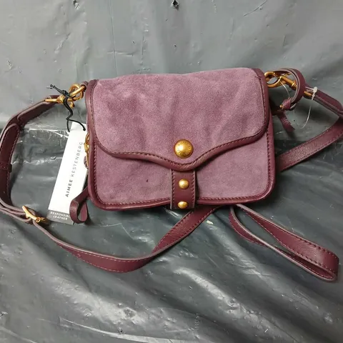 AIMEE KESTENBERG GREAT ESCAPE MINI CROSSBODY BAG LEOPARD PRINT IN PLUM