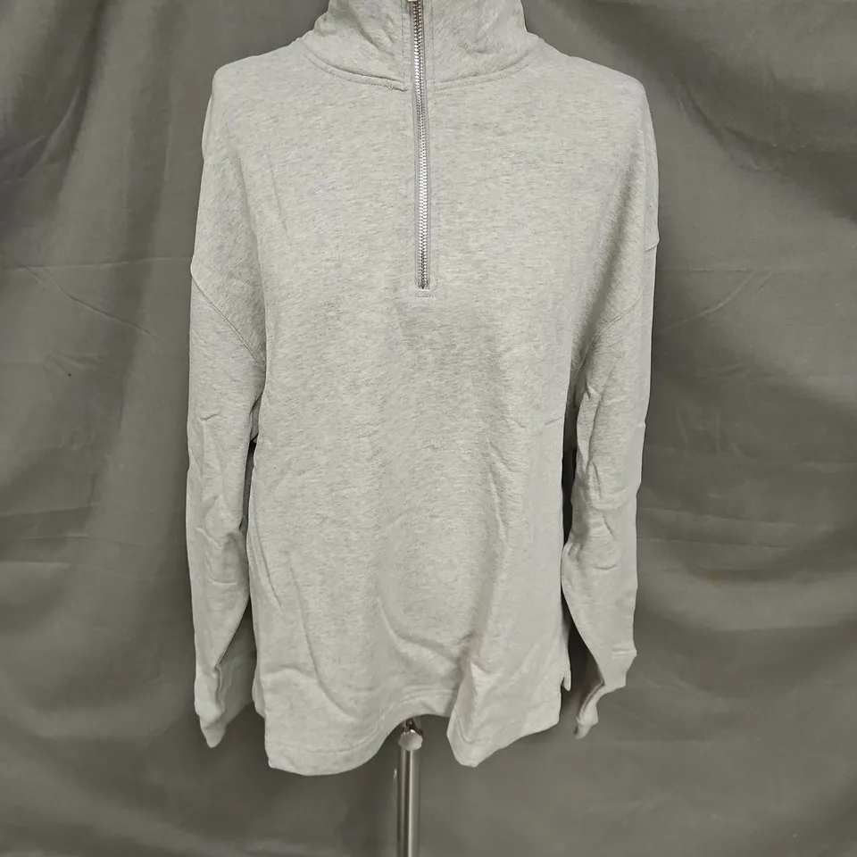 NOT BASICS 1/4 ZIP PULLOVER IN GREY SIZE XL