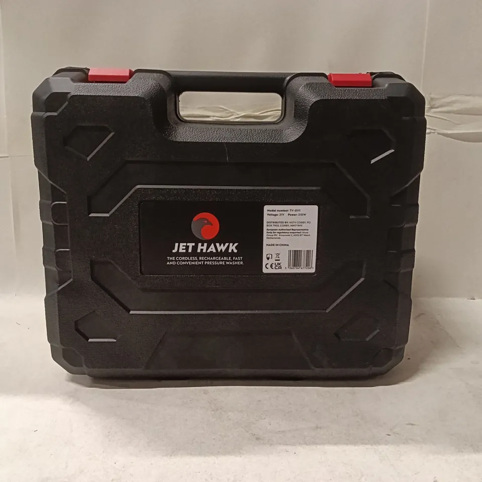 JET HAWK CORDLESS PRESSURE WASHER – TV-0111 IN CASE