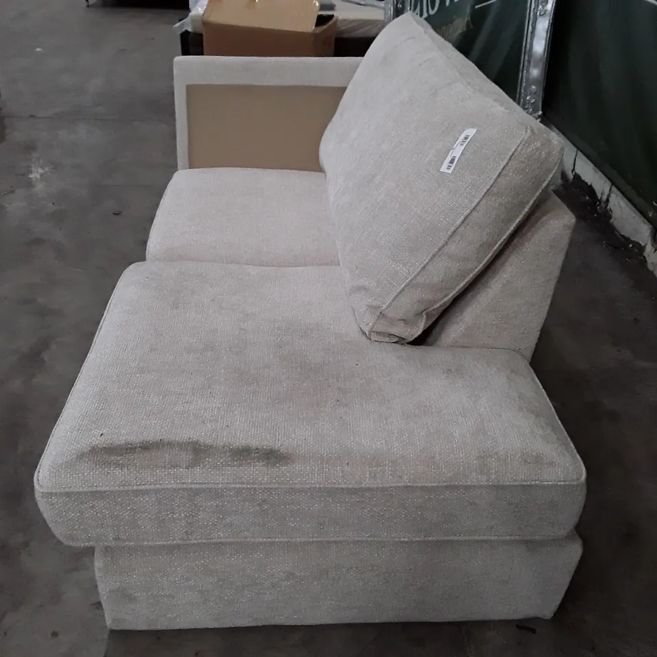 QUALITY DESIGNER CORNER SOFA LHF SECTION - BEIGE FABRIC