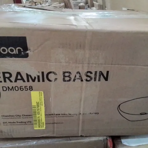 BOXED 41.5MM L × 33.5MM W WHITE CERAMIC OVAL SINK