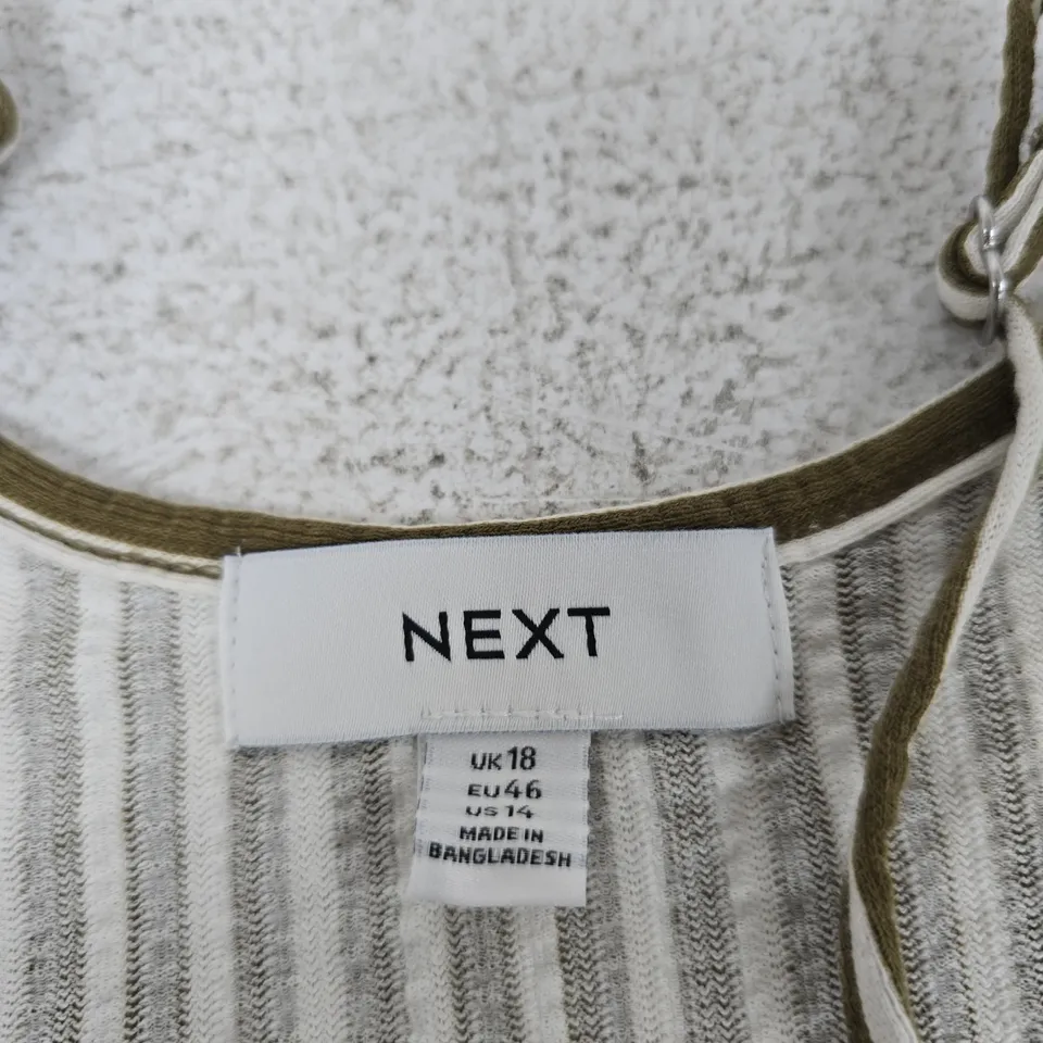NEXT STRIPED SLEEVELESS DRESS – UK 18 (EU 46, US 14)