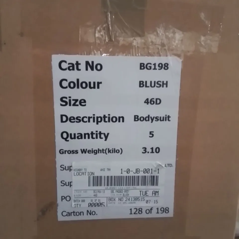 BOXED BRAND NEW APPROXIMATELY 5 SIMPLY BE PADDED BODY SUIT BLUSH SIZE 46D