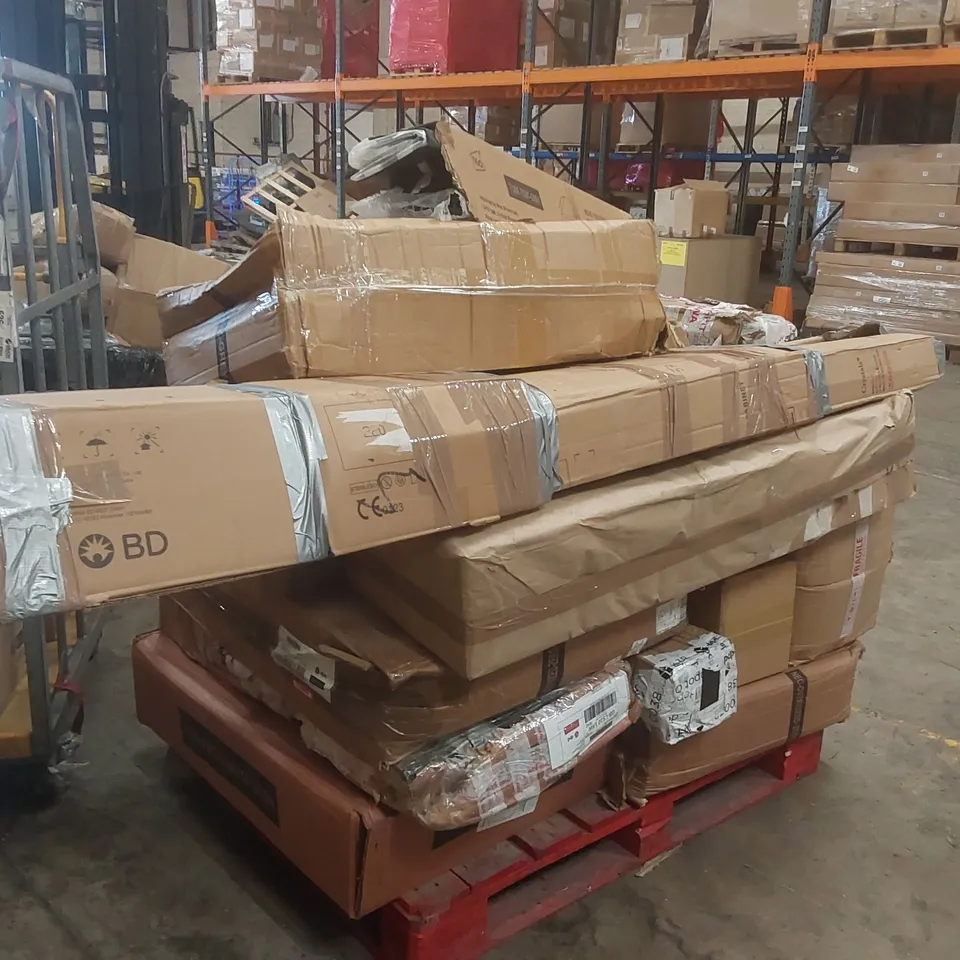PALLET CONTAINING A LARGE QUANTITY OF ASSORTED NEO ITEMS INCLUDING: SUN LOUNGERS, TUBE TENT, WHEEL BARROWS ECT