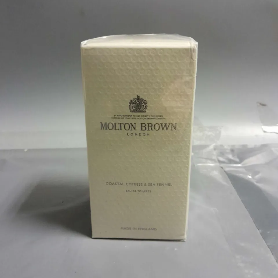 BOXED AND SEALED MOLTON BROWN COASTAL CYPRESS & SEA FENNEL EAU DE TOILETTE 100ML