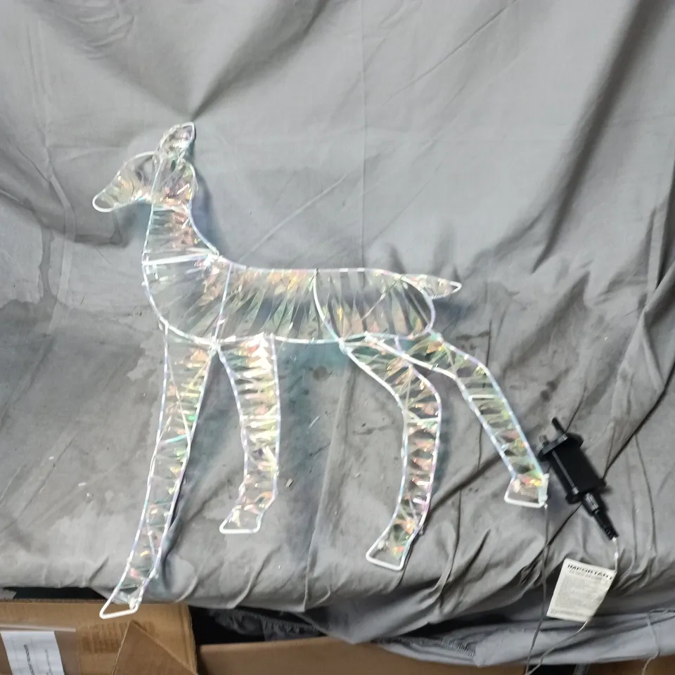 SET OF 3 LED OUTDOOR IRIDESCENT REINDEER