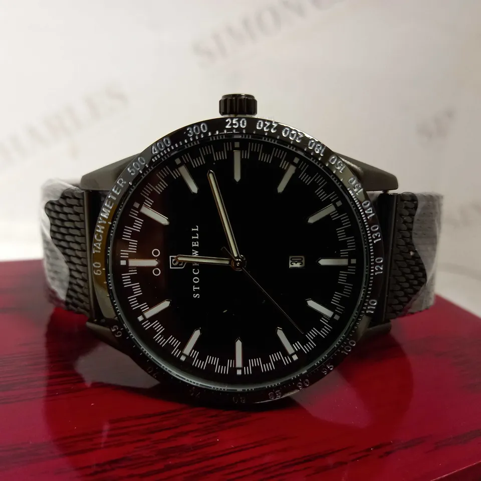 STOCKWELL DATE DIAL TWO TONE MESH STRAP WRISTWATCH RRP £650