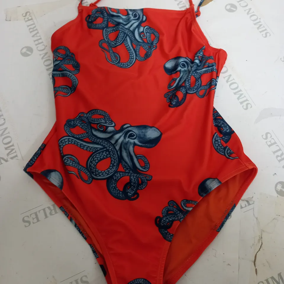 CHELSEA PEERS SQUID SWIMSUIT IN ORANGE - SIZE 12 (MEDIUM)