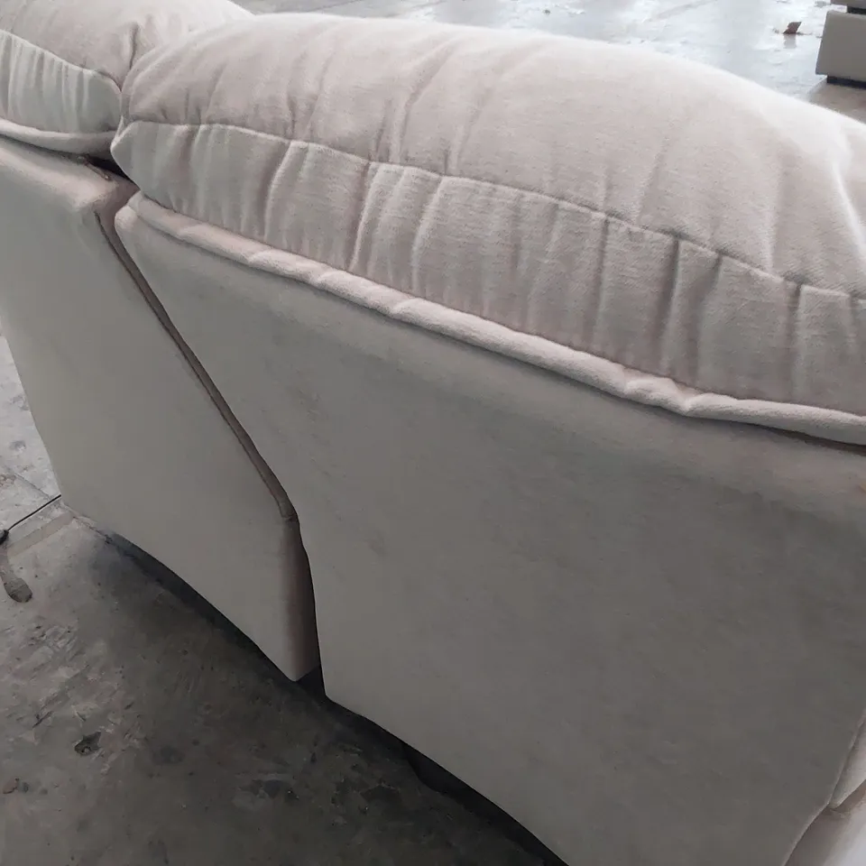 QUALITY BRITISH DESIGNER G PLAN MINSTRAL POWER RECLINING TWO SEATER SOFA MONTILLA ALMOND FABRIC 