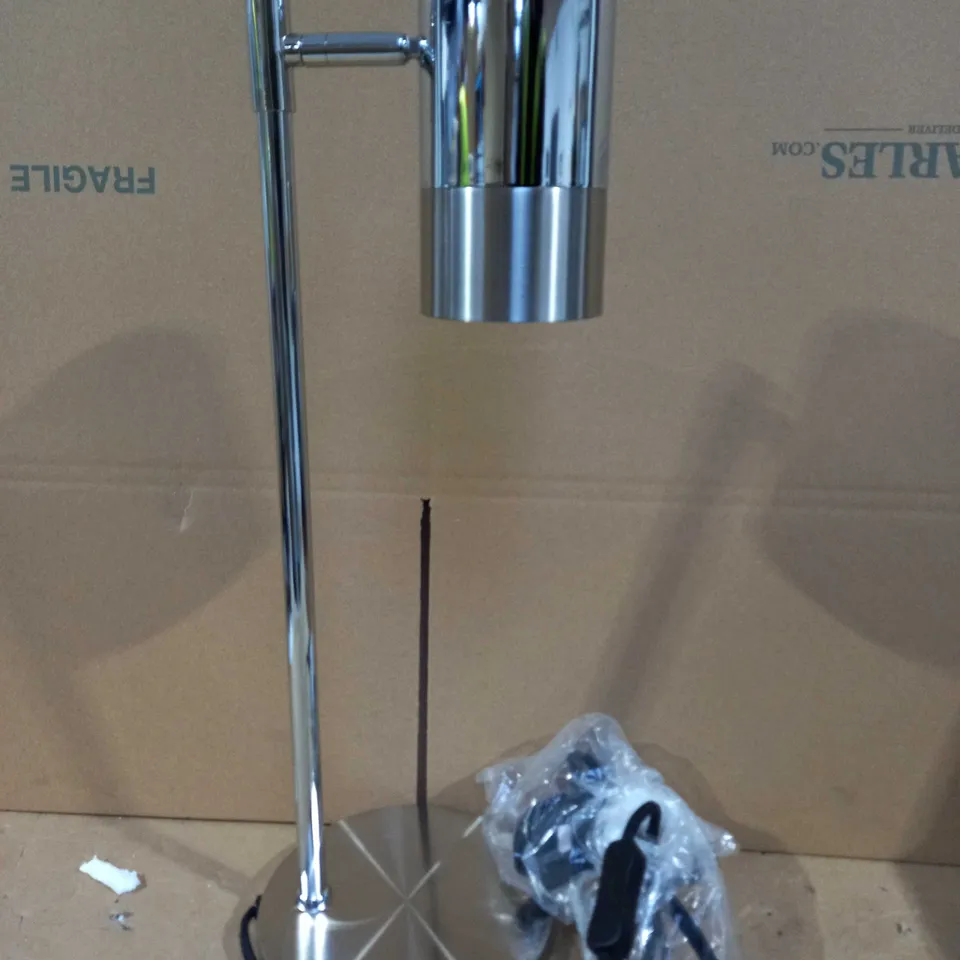 DAR LIGHTING GROUP KAZAN 1LT TABLE LAMP - SATIN CHROME & POLISHED CHROME FINISH