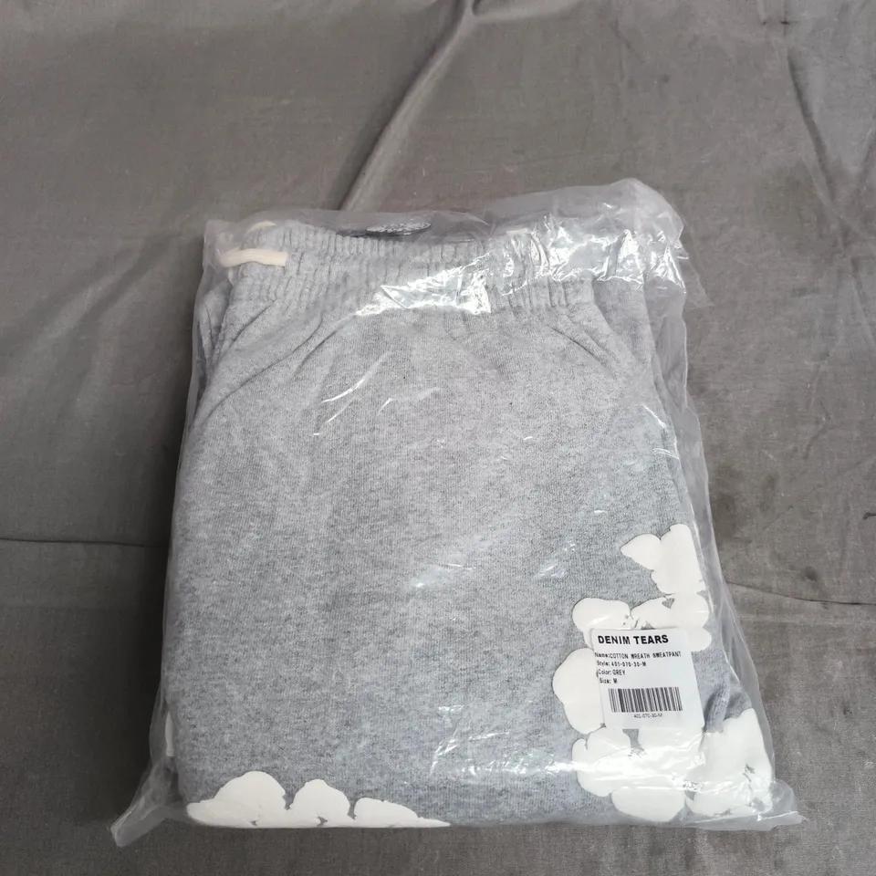 DENIM TEARS COTTON WREATH SWEATPANTS – GREY, SIZE M