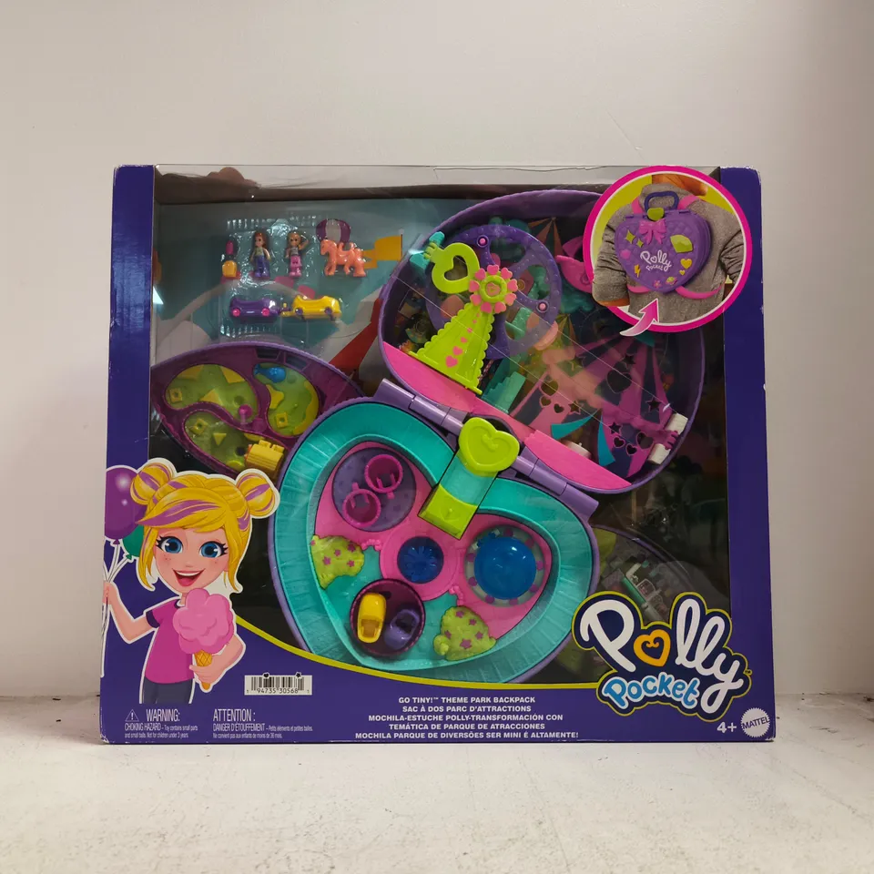 POLLY POCKET GO TINY THEME PARK BACKPACK PLAY SET – BOXED