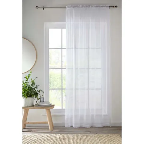 MORGANNE POLYESTER SHEER SLOT TOP VOILE PANEL 137cm drop