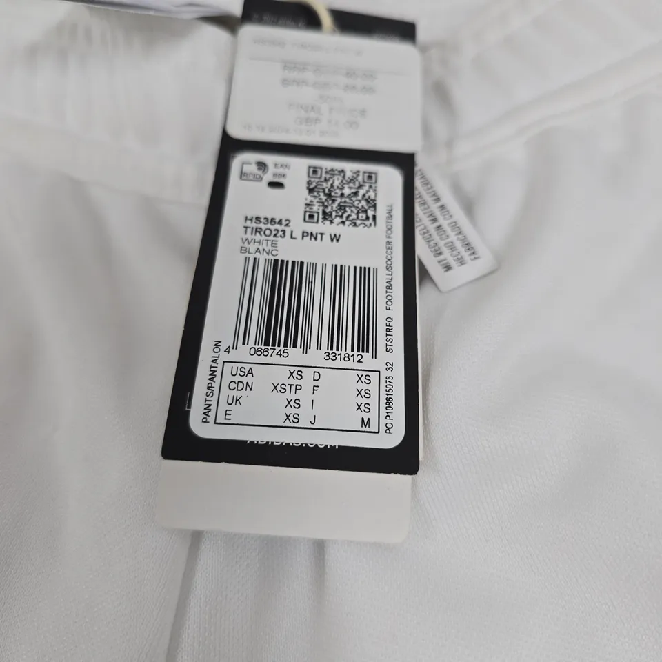 ADIDAS TIRO 23 PANTS WHITE – UK XS, AEROREADY