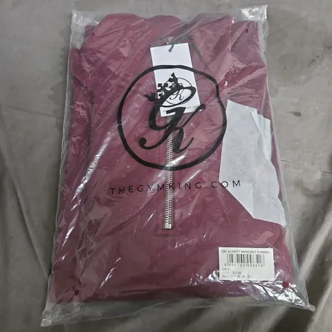 GK SCRIPT MINDSET FUNNEL HOODIE – UK 8 (US 4, EU 36) – MAROON