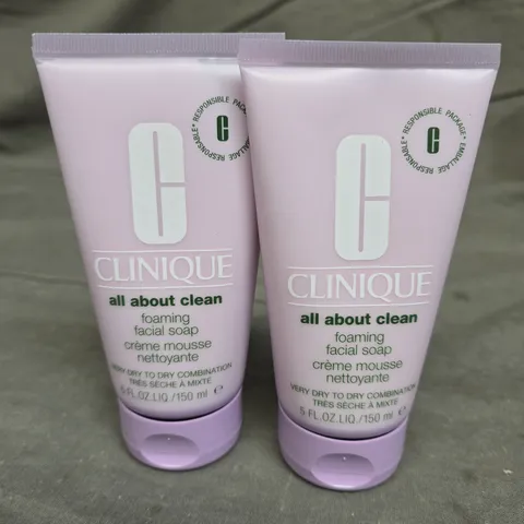 2 X 150ML CLINIQUE FOAMING SONIC FACIAL SOAP