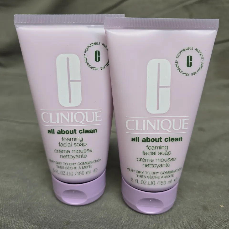2 X 150ML CLINIQUE FOAMING SONIC FACIAL SOAP