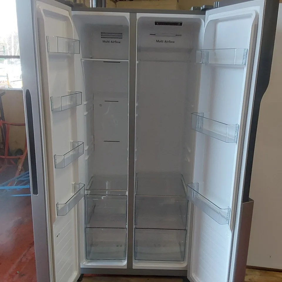 LOGIK LESSBSX23 SLIM AMERICAN-STYLE FRIDGE FREEZER - INOX