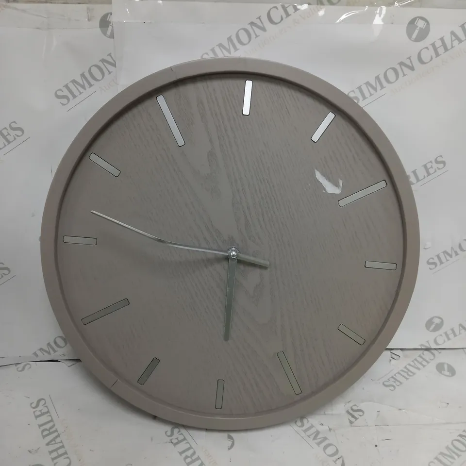 K BY KELLY HOPPEN 40CM ANALOGUE WALL CLOCK TAUPE