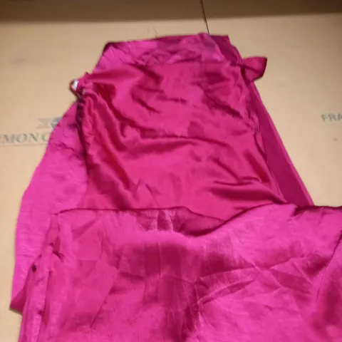 CLUB L LONDON BERRY RUCHED COWL MAXI DRESS - SIZE 10