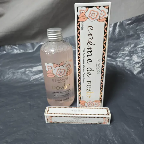 BENAMOR 3 ITEM SET TO INCLUDE CREME DE ROSTO WONDER FACE CREAM ETC BOXED