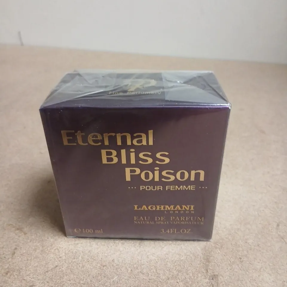 BOXED AND SEALED ETERNAL BLISS POISON POUR FEMME LAGHMANI LONDON EAU DE PARFUM 100ML