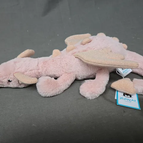 JELLYCAT I AM LITTLE ROSE DRAGON SOFT PLUSH