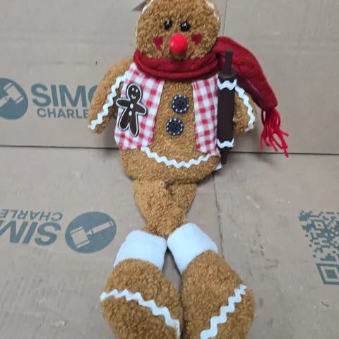 BOX OF 3 GISELA GRAHAM LONDON GINGERBREAD MAN DOOR STOPPER