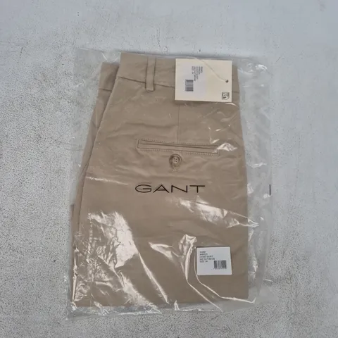 BAGGED GANT CHINO SKIRT IN OAT BEIGE SIZE 34