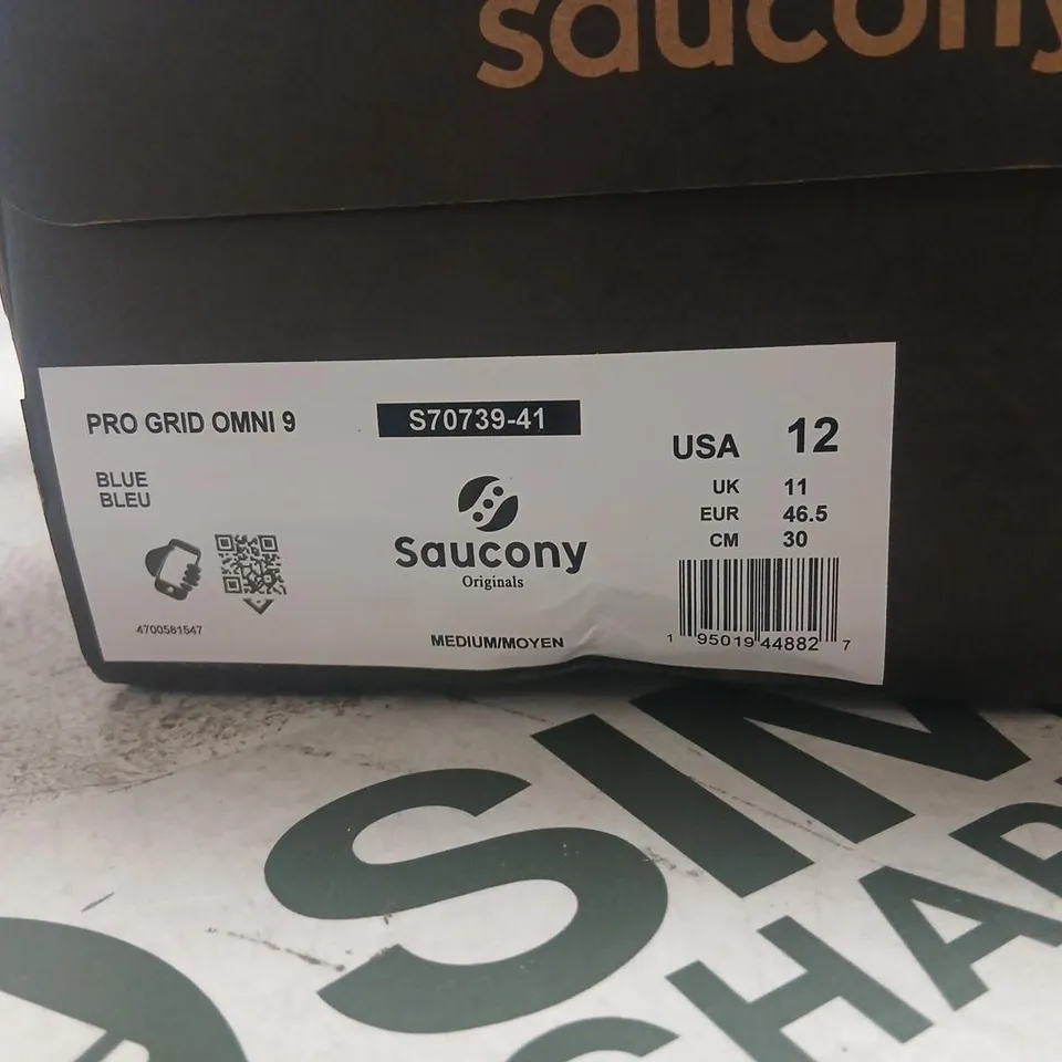 SAUCONY PRO GRID OMNI 9 RUNNING SHOES – BLUE, UK 11 (US 12)