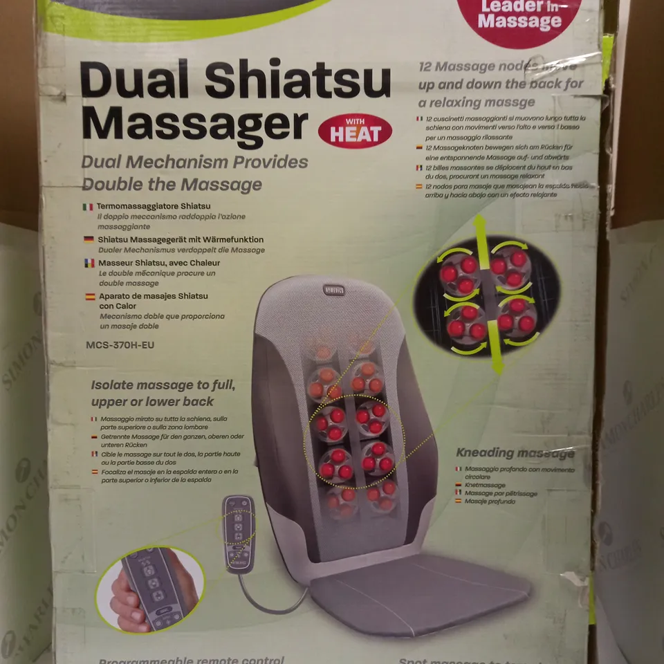 HOMEDICS DUAL SHIATSU MASSAGER WITH HEAT