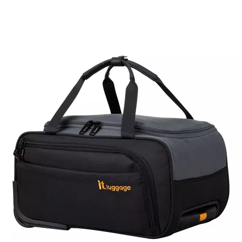 IT LUGGAGE DUO-TONE PEWTER/BLACK TROLLEY BAG