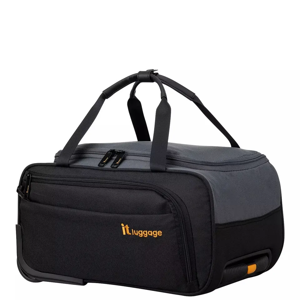 IT LUGGAGE DUO-TONE PEWTER/BLACK TROLLEY BAG