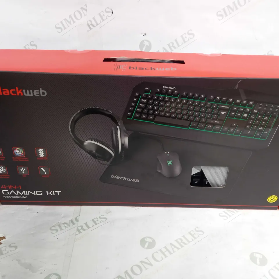 BOXED BLACKWEB 4 IN 1 GAMING KIT 