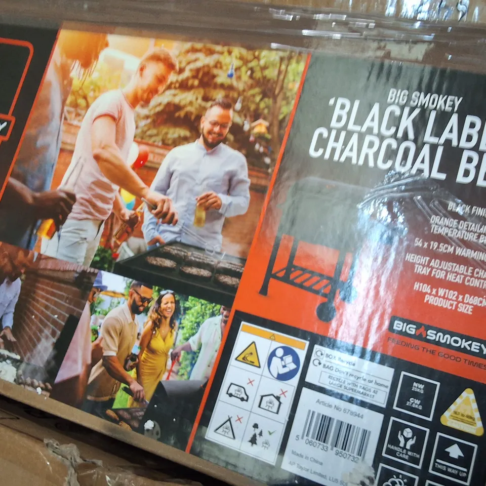 BOXED BIG SMOKEY BLACK LABEL CHARCOAL BBQ