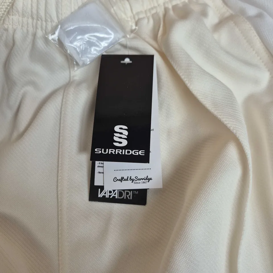 SURRIDGE WHITE SPORTS TROUSERS – UK SIZE L