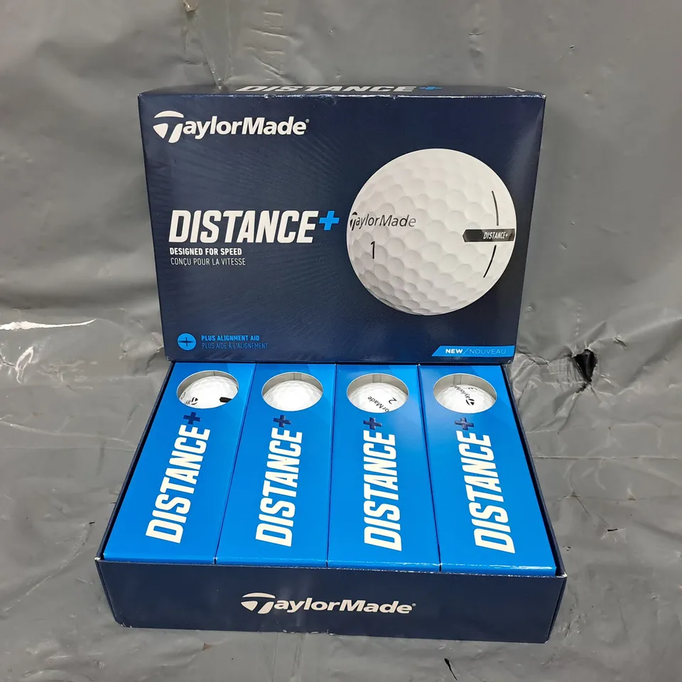 TAYLORMADE DISTANCE+ SET OF 12 GOLF BALLS