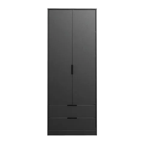 WRAPPED WADE LOGAN FULLY ASSEMBLED TUCKERTON WARDROBE - GRAPHITE MATT VENEER (1 PIECE)