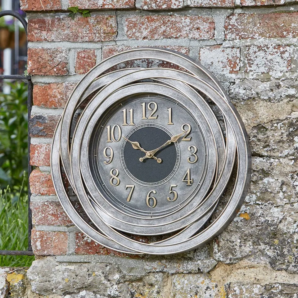 20IN RIPLEY WALL CLOCK – DECORATIVE METAL-RING WALL CLOCK