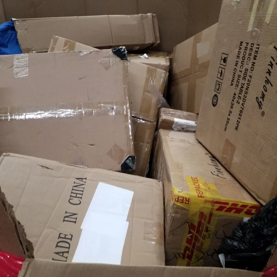 PALLET OF ASSORTED PRODUCTS INCLUDING STEAM CLEANER, BBQ GRILL, FOOD PROCESSOR, SIDE TABLE