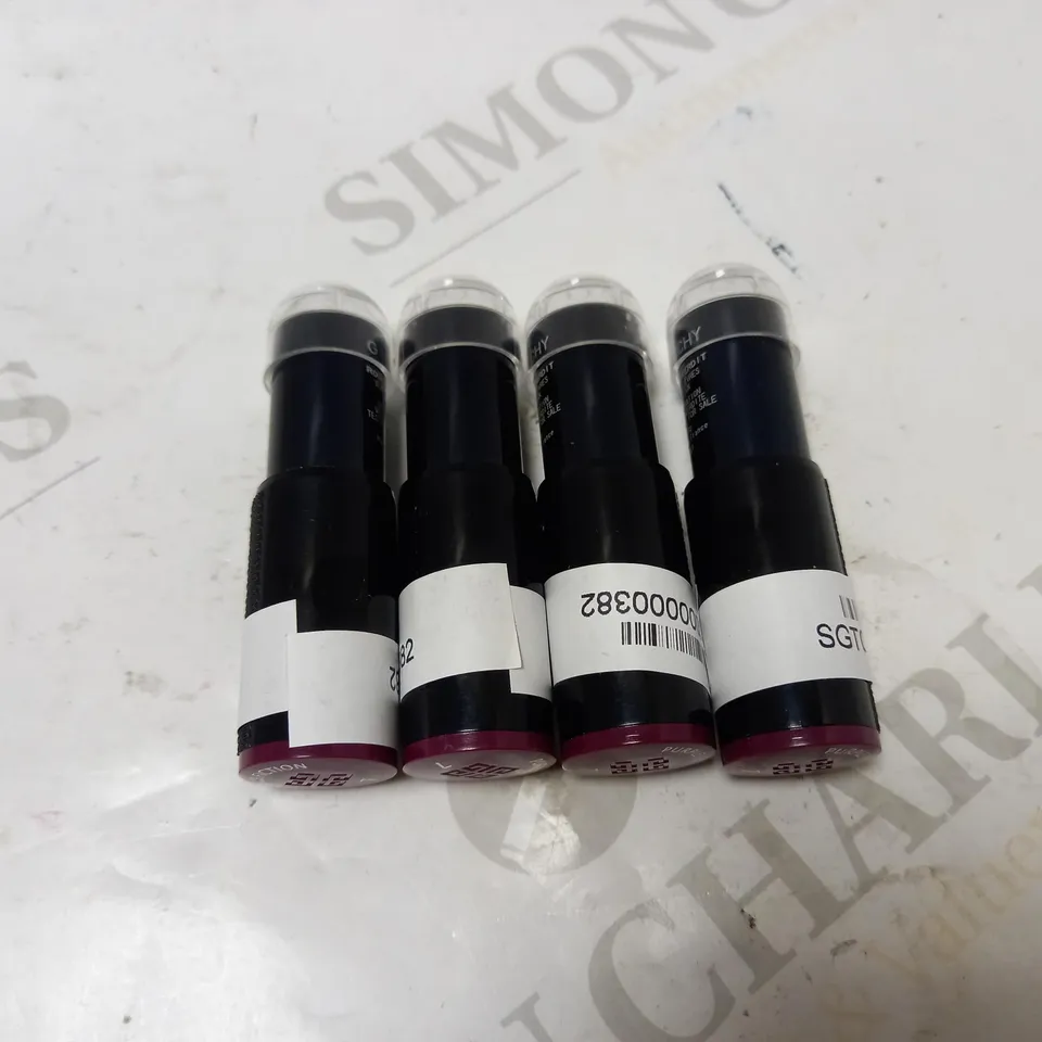 LOT OF 4 GIVENCHY LIPSTICKS - 7 PURPLE FICTION