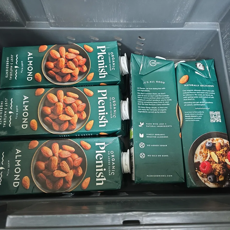 LOT OF 8 PLENISH ALMOND DRINKS - 8 X 1L