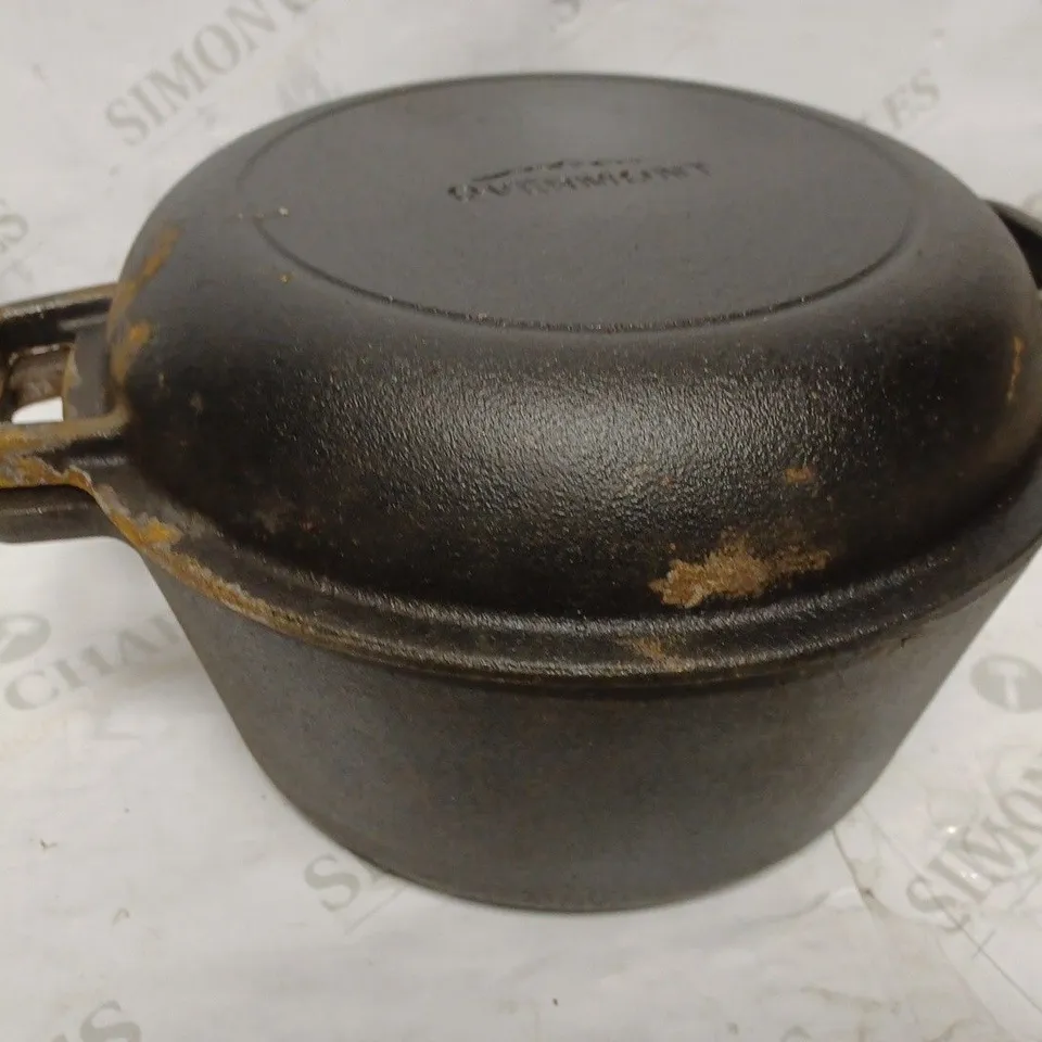 OVERMONT 2 IN 1 CAST IRON DUTCH OVEN