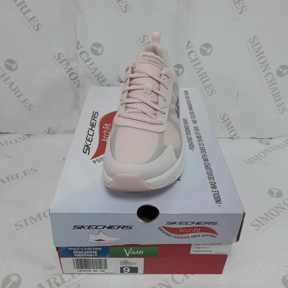PAIR OF SKECHERS TRAINERS IN PALE PINK SIZE 6