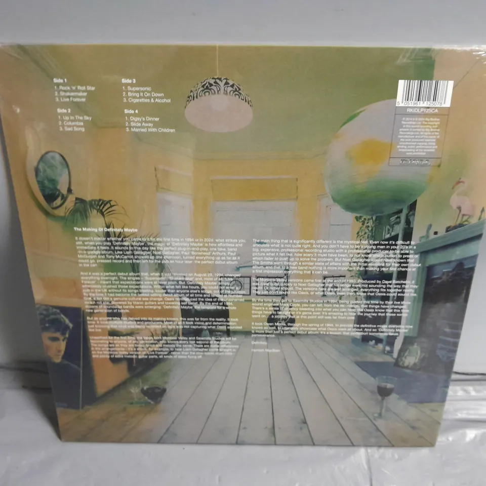 SEALED OASIS DEFINITELY MAYBE LIMITED EDITION 30TH ANNIVERSARY VINYL