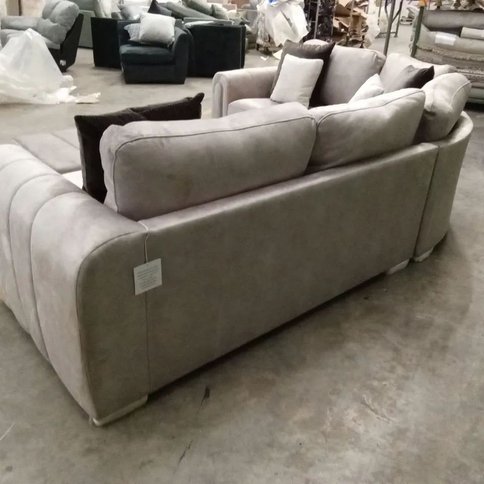 AMARA LEFT HAND DOUBLE ARM CORNER GROUP SOFA WITH FOOTSTOOL RRP £3199