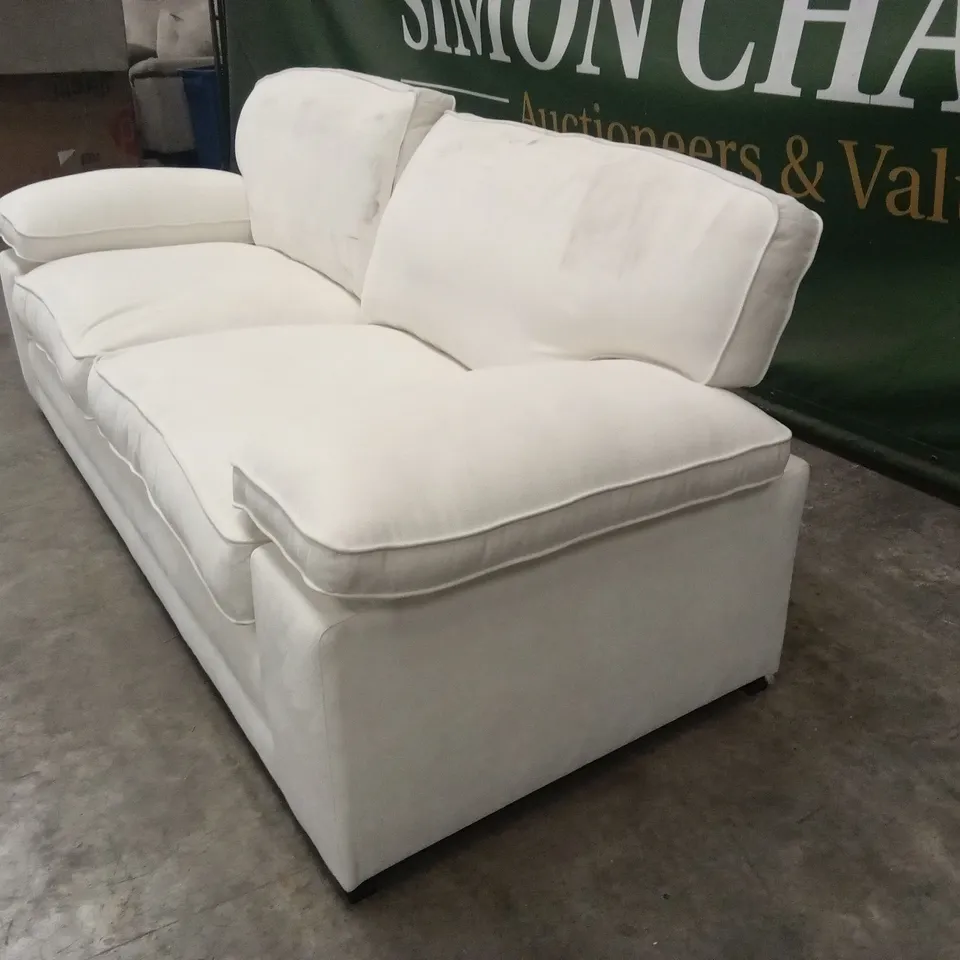 CHATHAM 3 SEATER SOFA, CREAM HOUSE PLUSH FABRIC