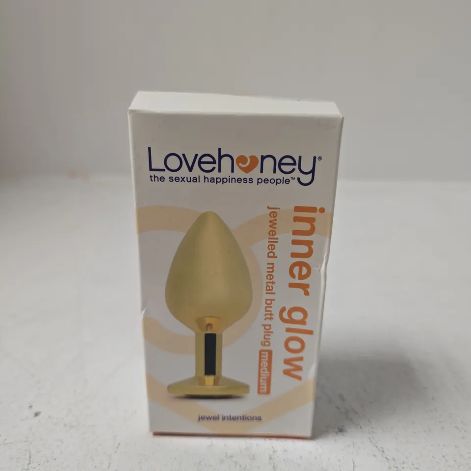LOVEHONEY INNER GLOW JEWELLED METAL BUTT PLUG – MEDIUM