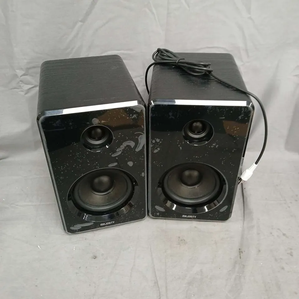 BOXED MAJORITY D40 BLUETOOTH BOOKSHELF SPEAKERS (PAIR)