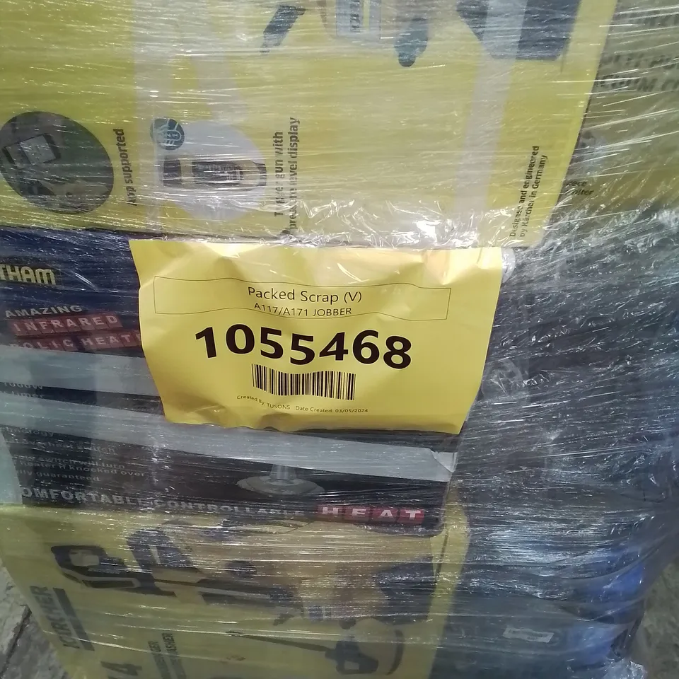 PALLET OF APPROXIMATELY 20 UNPROCESSED RAW RETURN HOUSEHOLD AND ELECTRICAL GOODS TO INCLUDE;